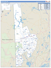 Oxford County, ME Digital Map Basic Style