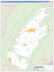Page County, VA Digital Map Basic Style