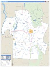 Rutland County, VT Digital Map Basic Style