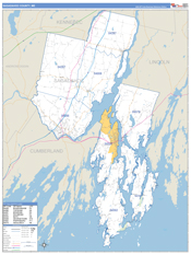 Sagadahoc County, ME Digital Map Basic Style