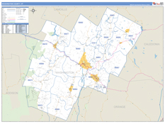 Washington County, VT Digital Map Basic Style