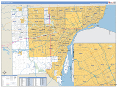 Wayne County, MI Digital Map Basic Style