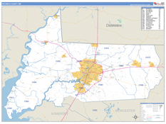 Wicomico County, MD Digital Map Basic Style