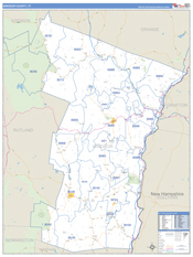 Windsor County, VT Digital Map Basic Style