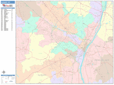 Albany Digital Map Color Cast Style