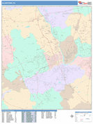 Allentown Digital Map Color Cast Style