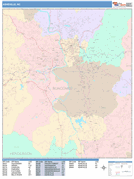 Asheville Digital Map Color Cast Style