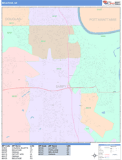 Bellevue Digital Map Color Cast Style