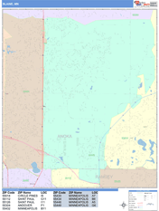 Blaine Digital Map Color Cast Style