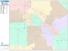 Boise Digital Map Color Cast Style