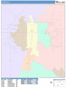 Champaign Digital Map Color Cast Style