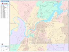 Chattanooga Digital Map Color Cast Style
