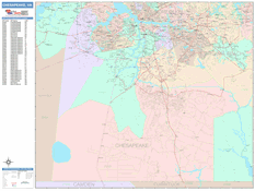 Chesapeake Digital Map Color Cast Style