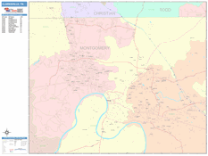 Clarksville Digital Map Color Cast Style