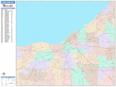 Cleveland Digital Map Color Cast Style