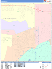Eastvale Digital Map Color Cast Style