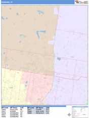 Edinburg Digital Map Color Cast Style