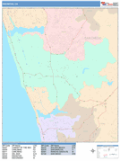 Encinitas Digital Map Color Cast Style