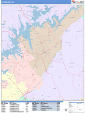 Gainesville Digital Map Color Cast Style
