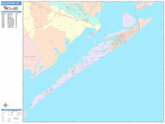 Galveston Digital Map Color Cast Style