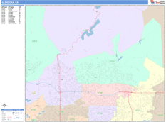 Glendora Digital Map Color Cast Style