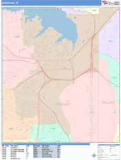 Grapevine Digital Map Color Cast Style
