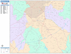 Greenville Digital Map Color Cast Style
