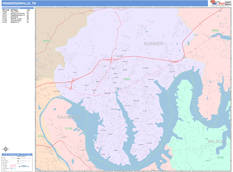 Hendersonville Digital Map Color Cast Style