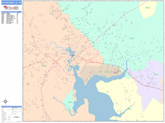 Jacksonville Digital Map Color Cast Style