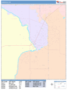 Janesville Digital Map Color Cast Style