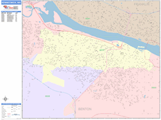 Kennewick Digital Map Color Cast Style