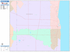 Kenosha Digital Map Color Cast Style