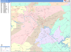 Kingsport Digital Map Color Cast Style