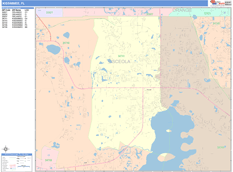 Kissimmee Digital Map Color Cast Style