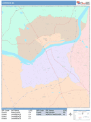 Lawrence Digital Map Color Cast Style