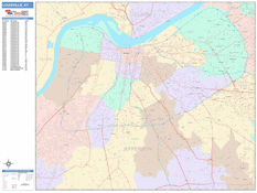 Louisville Digital Map Color Cast Style
