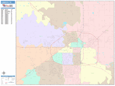 Lubbock Digital Map Color Cast Style