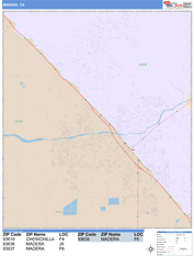 Madera Digital Map Color Cast Style