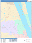 Melbourne Digital Map Color Cast Style