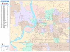 Memphis Digital Map Color Cast Style