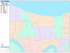Metairie Digital Map Color Cast Style