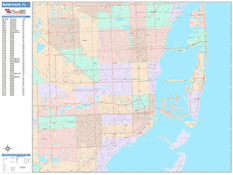 Miami Digital Map Color Cast Style