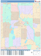 Minneapolis Digital Map Color Cast Style
