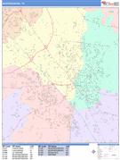 Murfreesboro Digital Map Color Cast Style