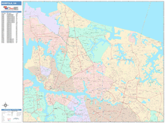 Norfolk Digital Map Color Cast Style