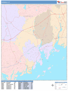 Norwalk Digital Map Color Cast Style