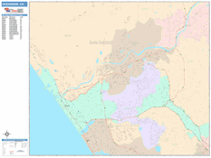 Oceanside Digital Map Color Cast Style