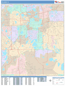 Orlando Digital Map Color Cast Style