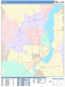 Peoria Digital Map Color Cast Style