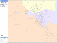 Pocatello Digital Map Color Cast Style